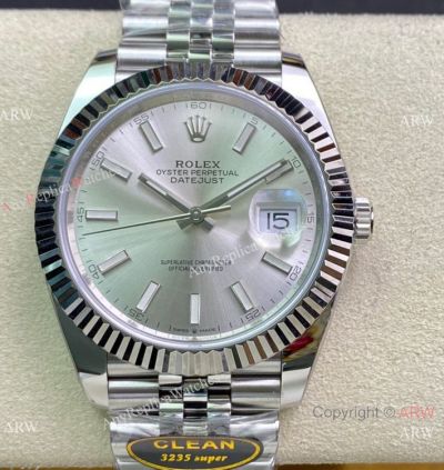 Clean Factory Rolex Datejust II 41 Swiss 3235 Silver Dial Jubilee Bracelet 1:1 best edition Clean Datejust Watch
